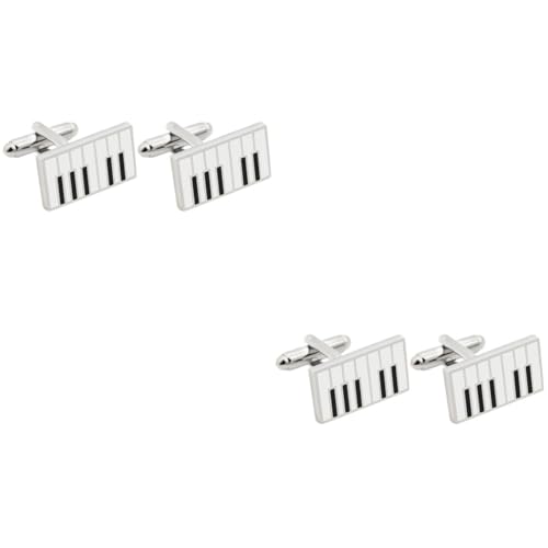 Healvian 2 Paare Herren Manschettenknöpfe Hochwertigem Legierungs Material Stilvolle Klavier Design Manschettenknöpfe für Anzüge Ergänzung für Hochzeiten Festliche Anlässe Healvian 2 Paare Herren Manschettenknöpfe Hochwertigem Legierungs Material Stilvolle Klavier Design Manschettenknöpfe für Anzüge Ergänzung für Hochzeiten Festliche Anlässe von Healvian