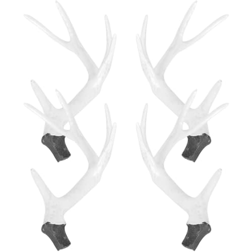 Healvian 2 Paare Imitation Geweih Diy Kopfschmuck Weihnachtsdeko Zubehör Dekorative Requisiten für Kreative Bastelprojekte von Healvian