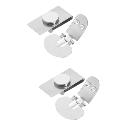 Healvian 2 Paare Magnetische Krawattenklammer Unsichtbare Krawattenhalterung für Herrenhemden Rostfrei Einfach zu Montieren für Verschiedene Krawattenstile von Healvian