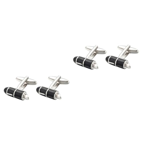Healvian 2 Paare Manschettenknöpfe Herren Stift Design Manschettenknöpfe Dekorative Cufflinks für Anzüge für Partys Besondere Anlässe Langlebig von Healvian