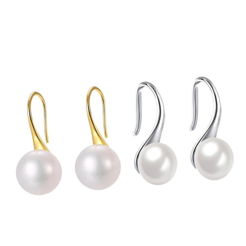 Healvian 2paare Ohrringe Perlen Für Damen Ohrhänger Mit Ornamenten Perlenohrschmuck Ohrringe Für Party Und Alltag Ohrschmuck Aus Hochwertigem Material von Healvian