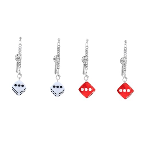 Healvian 2 Paare Ohrhänger Ohrringe mit Schlüssel Design Weiß Rot Hängende Ohrringe für Damen Partys Besondere Anlässe Healvian 2 Paare Ohrhänger Ohrringe mit Schlüssel Design Weiß Rot Hängende Ohrringe für Damen Partys Besondere Anlässe von Healvian