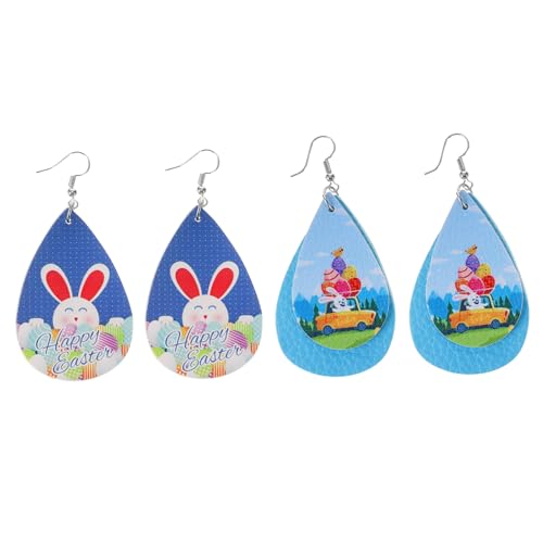 Healvian 2 Paare Ohrringe Goldene Ohrhänger Baumeln Träne Ostern Ohrentropfen Frauen Ohrentropfen Frauen Ohrhänger Party-ohrschmuck Party Ohrentropfen Ostern Leder Healvian 2 Paare Ohrringe Goldene Ohrhänger Baumeln Träne Ostern Ohrentropfen Frauen Ohrentropfen Frauen Ohrhänger Party-ohrschmuck Party Ohrentropfen Ostern Leder von Healvian
