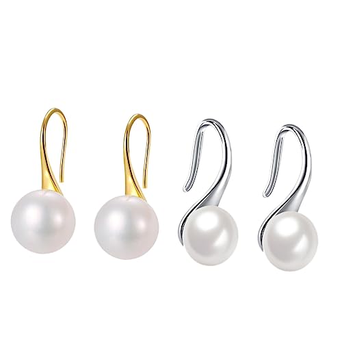 Healvian 2 Paare Perlenohrringe Silber women presents for women Modeohrringe Partyohrringe goldohrringe ohhringe Perlenohrtropfen Ohrenschmuck Ohrringe für Frauen Ohrhänger Kupfer Healvian 2 Paare Perlenohrringe Silber women presents for women Modeohrringe Partyohrringe goldohrringe ohhringe Perlenohrtropfen Ohrenschmuck Ohrringe für Frauen Ohrhänger Kupfer von Healvian