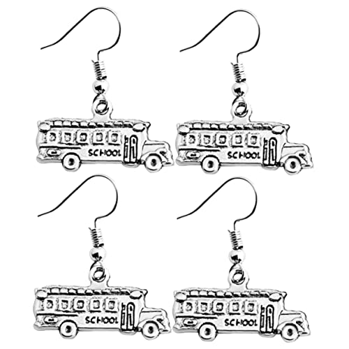 Healvian 2 Paare Schulbus Ohrringe Ohrring Charme Schulbus-schmuck Bus-charme Ohrringe in Form Eines Schulbusses Schmuck-ohrring Legierung Silver Healvian 2 Paare Schulbus Ohrringe Ohrring Charme Schulbus-schmuck Bus-charme Ohrringe in Form Eines Schulbusses Schmuck-ohrring Legierung Silver von Healvian