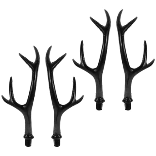 Healvian 2 Paare Simulierte Rehgeweihe Haarreif Diy Zubehör für Halloween Kostüme Kunsthandwerk und Feierlichkeiten Schwarz Großformat von Healvian