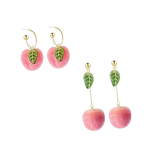 Healvian 2 Paare Vintage Ohrhänger im Design Kurz Stilvolle Frucht Themen Ohrschmuck für Damen Hypoallergen und für Outfit Healvian 2 Paare Vintage Ohrhänger im Design Kurz Stilvolle Frucht Themen Ohrschmuck für Damen Hypoallergen und für Outfit von Healvian