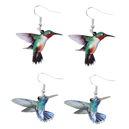 Healvian Acrylohrringe Vogelmotiv 2 Paar Damen Ohrhänger Ohrschmuck Für Partys Und Hochzeiten Kreative Ohrringe Für Mädchen Und Frauen Leicht Und Angenehm von Healvian