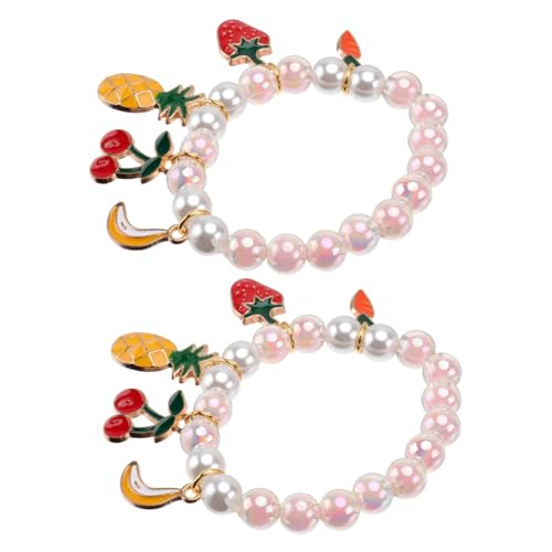 Healvian 2 STÜCK Imitation Perlen Armband für Mädchen Süßes Cartoon Design für Fotos Strand und Partys Perfektes Accessoire für Kleine Prinzessinnen von Healvian