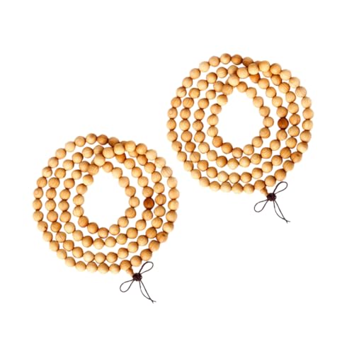 Healvian 2 STÜCK Perlen Holzarmband Buddha Gebetskette Meditationsarmband Unisex Stressabbau Schmuck von Healvian