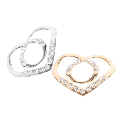 Healvian 2 STÜCK Schalring Clip Metall T Shirt Halter Taillenclip Rutsch Knotendekor für Damen Sommermode Kleidungsstück Zubehör von Healvian