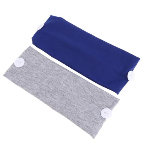 Healvian 2 STÜCK Teiliges Sport Stirnband Damen aus Atmungsaktivem Baumwollmaterial mit Knopf gegen Masken Ohrenschmerzen Elastisches Fitness Kopftuch Modisches Vielseitiges Haarband in von Healvian