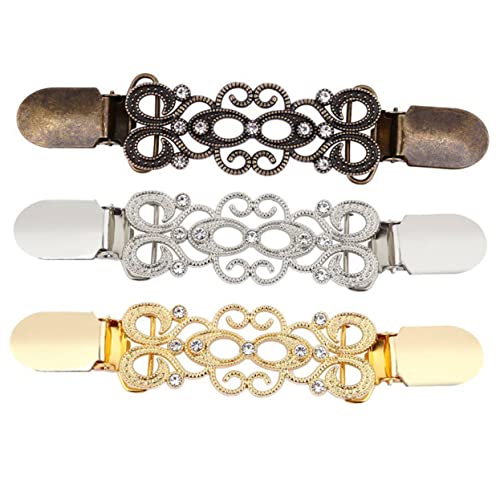 Healvian 2 Sätze 2 Sets Pullovernadeln Cardigan Clips Jackenclips Button Up Hemden Herren Funky Beige Pullover Clips Kleider Anziehclips Taillenclips Für Hemdverschlüsse 3 Stücke * 2 von Healvian