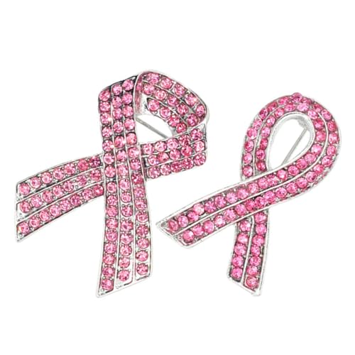 Healvian 2 Sätze Anstecker Rosa Broschen Band Emaille Pins Revers Für Id Brosche Schmuck Damen Brosche Pins Charity Anstecker Charity Event Brosche Charity Pin Awareness Pin 2 Stück * 2 von Healvian