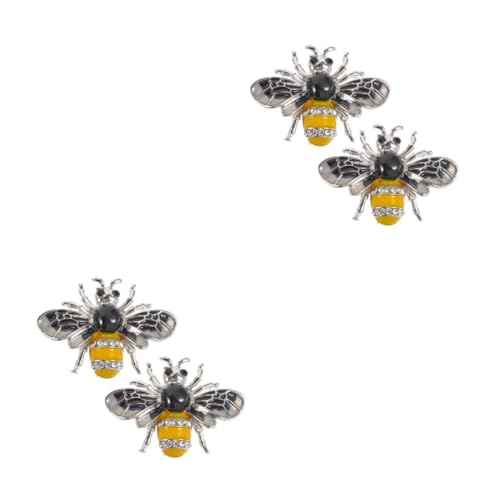 Healvian 2 Sätze Bienenbrosche Anstecknadeln Modeaccessoires Für Frauen Bienenschmuck Brosche Für Frauen Bienennadel Bienen Anstecknadel Damenbrosche Brosche Für 2 Stück * 2 von Healvian
