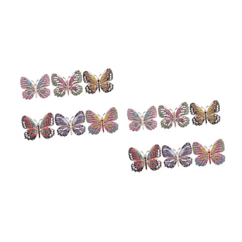 Healvian 2 Sätze Broschen Für Damen Rhinestone Broschen Modisches Accessoire Für Kleidung Taschen Hüte Schals Vielseitige Dekoration Für Tag 6 Stücke * 2 von Healvian