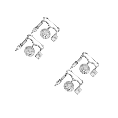 Healvian 2 Sätze Broschennadel Für Kleidung Graduierungsbrosche Abschlussbrosche Pin Kleid Brosche Brosche Pin Broschen Für Kleidung Brachbrosche Party Brosche 2 Stücke * 2 von Healvian