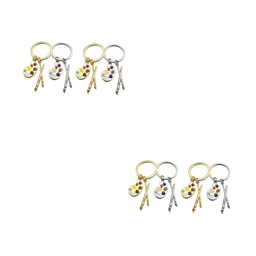 Healvian 2 Sätze Design Schlüsselanhänger Teiliges Kreatives Malpalette Pendant Für Diy Schmuckherstellung Dekoration Für Künstler Bastler 4 Stück * 2 von Healvian