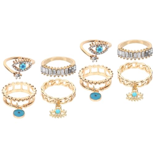 Healvian 2 Sätze Evil Eye Ring Für Frauen Teiliges Verstellbares Punk Ring Mit Kristallen Und Einzigartigem Design Für Partys Hochzeiten Und Alltag 4 Stücke * 2 Healvian 2 Sätze Evil Eye Ring Für Frauen Teiliges Verstellbares Punk Ring Mit Kristallen Und Einzigartigem Design Für Partys Hochzeiten Und Alltag 4 Stücke * 2 von Healvian