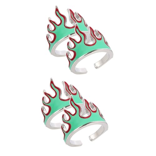Healvian 2 Sätze Feuerring Schmuck Frauen Offener Ring Fingerring Öffnen Fingerringe Für Damen Frauen Klingen Modische Ringe Verstellbarer Fingerring Metall 2 Stück * 2 Healvian 2 Sätze Feuerring Schmuck Frauen Offener Ring Fingerring Öffnen Fingerringe Für Damen Frauen Klingen Modische Ringe Verstellbarer Fingerring Metall 2 Stück * 2 von Healvian