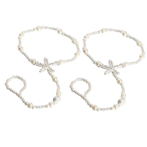 Healvian 2 Sätze Fußkettchen Mit Perlen Und Strass Knöchelketten Für Hochzeiten Modischer Fußschmuck Für Damen Als Für Freunde Und Familie 2 Stücke * 2 Healvian 2 Sätze Fußkettchen Mit Perlen Und Strass Knöchelketten Für Hochzeiten Modischer Fußschmuck Für Damen Als Für Freunde Und Familie 2 Stücke * 2 von Healvian