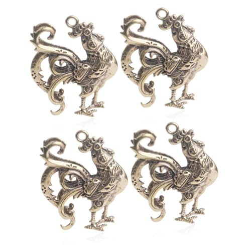 Healvian 2 Sätze Hahn Messing Anhänger Für Diy Schmuck Huhn Ornament Schlüsselanhänger Zubehör Details Hochwertige Verarbeitung 2 Stück * 2 von Healvian