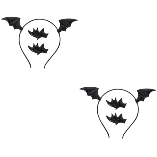Healvian 2 Sätze Halloween Fledermaus Haarreif Set Cosplay Zubehör mit Haarclip für Karneval und Partys Bequeme und Atmungsaktive Haarschmuck für Haararten von Healvian