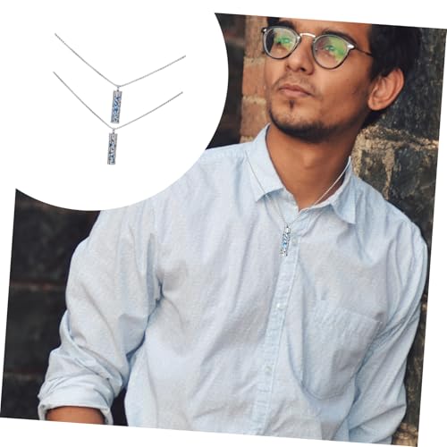 Healvian 2 Sätze Herren Aromatherapie Halsketten Edelstahl Duftanhänger Pfeifenform Modisch Leicht mit Baumwollpads Männliches Geschenk Charm Halsornament Zufällige Farbe Zufällige Farbe von Healvian