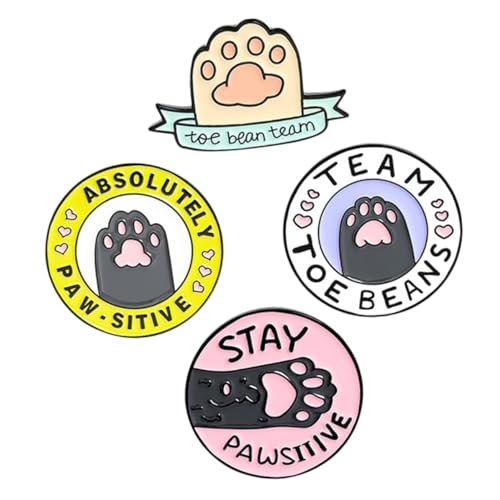 Healvian 2 Sätze Katzenpfoten Brosche Schal Brosche Clip Katzenpfoten Anstecknadel Rucksack Anstecknadel n Für Frauen Für Rucksäcke Damen 4 Stücke * 2 von Healvian