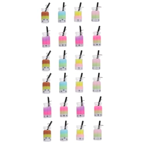 Healvian 2 Sätze Kunstharz Milchtee Charms Anhänger Für Diy Schmuck Schlüsselanhänger Bastelprojekte Langlebig Farbenfroh Für Kreative Bastelideen Zufällige 12 Stück * 2 von Healvian