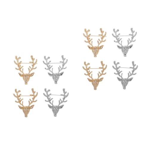Healvian 2 Sätze Metall Broschen Mit Für Kleidung Anstecker Für Anzüge Und Schals Silber Und Gold Dekorative Pins Für Damen Und Herren 4 Stück * 2 von Healvian