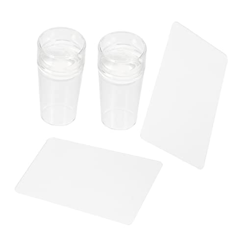 Healvian 2 Sätze Nagel Stempel Nagelkunst-diy-werkzeuge Nagel-dip-kit Französisch Nagelkunstwerkzeuge Nagelstempel Stampfer Für Nagelgelee Nailart Stamper Siegel Silikon Schönheitsprodukte von Healvian