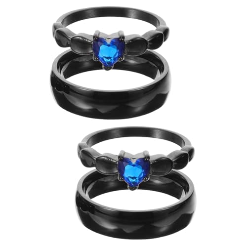 Healvian 2 Sätze Paarring Versprechen Liebhaberringe Ringdekor Für Paare Eheringe Für Paare Paar Fingerringe Liebesringe Passenden Schmuck Paar Schmuck Schwarz 2 Stück * 2 Healvian 2 Sätze Paarring Versprechen Liebhaberringe Ringdekor Für Paare Eheringe Für Paare Paar Fingerringe Liebesringe Passenden Schmuck Paar Schmuck Schwarz 2 Stück * 2 von Healvian