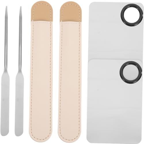 Healvian 2 Sätze Palettensatz Kosmetikspatel Flossen Nagelringe Flipper Nagelkunst-palette Polieren Bausatz Krepp Silber Gel-nagellack Halter Nagellack Organizer Rostfreier Stahl Healvian 2 Sätze Palettensatz Kosmetikspatel Flossen Nagelringe Flipper Nagelkunst-palette Polieren Bausatz Krepp Silber Gel-nagellack Halter Nagellack Organizer Rostfreier Stahl von Healvian
