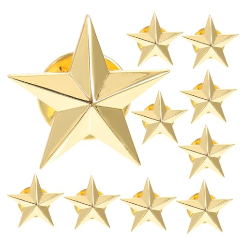 Healvian 2 Sätze Pentagramm Abzeichen Stern Heiß Besticktes Patch Form Abzeichen Patriotisches Abzeichen Revers Sternbrosche Patriotische Dekoration Lest Star Charm Party 10 Stück * 2 von Healvian