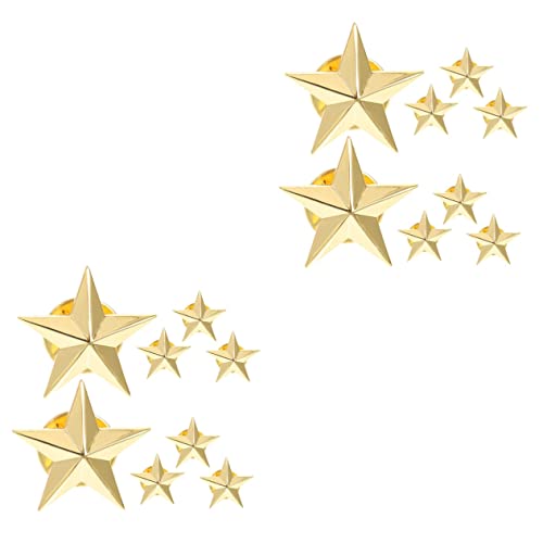 Healvian 2 Sätze Pentagramm Abzeichen Weihnachtsgeschenke Anstecknadeln Für Die Tasche Anstecknadel Für Männer Dekoration Stern Anstecknadel Brosche Für Kostüm 8 Stücke * 2 von Healvian