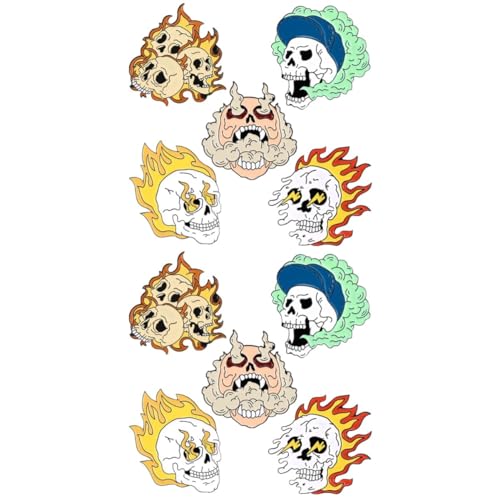 Healvian 2 Sätze Punk Skull Broschen Anstecknadeln Dekorative Abzeichen Für Kleidung Taschen Und Hüte Langlebiger Schmuck Für Verschiedene Anlässe 5 Stück * 2 von Healvian