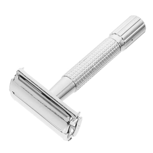 Healvian 2 Sätze Rasierhobel Manuelle Bart Rasierer mit Wechselklingen Retro Design für Gründliches Rasieren für Körperbereiche Einfach zu Reinigen Bedienen von Healvian