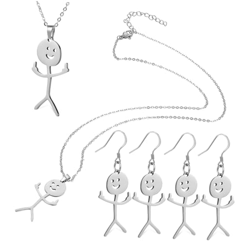 Healvian 2 Sätze Silbernes Schmuckset Damen Teilig Halskette und Ohrhänger Schmuckset für Hochzeit Party Alltag Leicht und Hautfreundlich Geschenkidee von Healvian