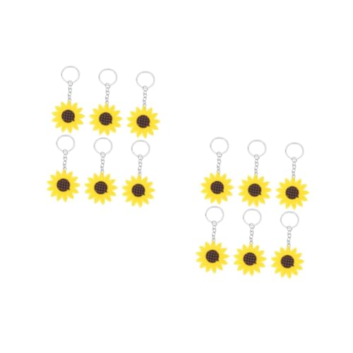 Healvian 2 Sätze Sonnenblumen Schlüsselanhänger Weiche Pendants Für Handtaschen Rucksäcke Und Schlüssel Accessoires Für Mädchen Und Frauen 6 Stück * 2 von Healvian