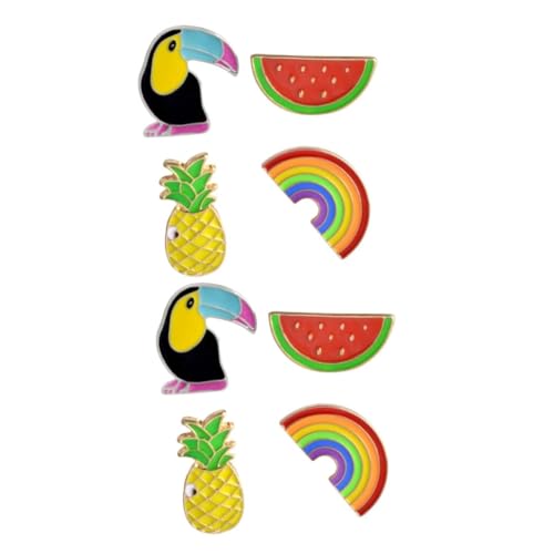 Healvian 2 Sätze Teiliges Broschen Für Kreative Regenbogen Tukane Brosche Cartoon Design Bezaubernde Brustpin Dekoration Für Kleidung Taschen Pullover 4 Stücke * 2 von Healvian