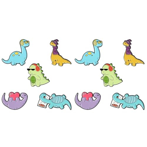 Healvian 2 Sätze Teiliges Bunte Dinosaurier Broschen Legierung Kreative Cartoon Designs Für Kinderbekleidung Und Lustige Accessoires Für Dekoration Und 5 Stücke * 2 von Healvian