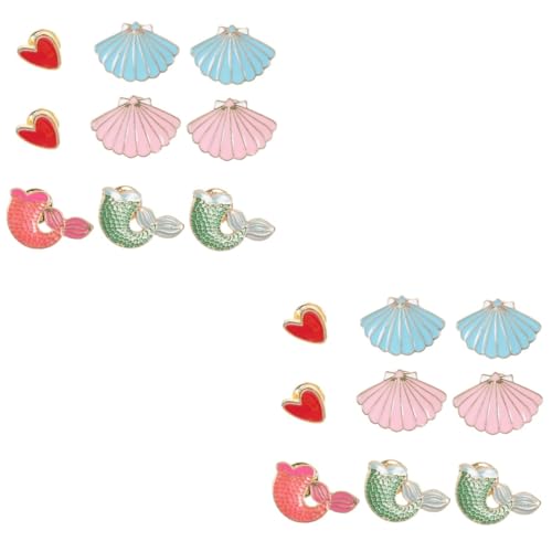 Healvian 2 Sätze Teiliges Cartoon Brosche Für Damen Kreative Stilvolle Pin Dekoration Für Kleidung Hüte Taschen Anlässe Langlebig Leicht Gefertigt 9 Stück * 2 von Healvian