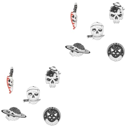 Healvian 2 Sätze Teiliges Halloween Broschen Skull Anstecknadel Für Kleidung Und Rucksack Langlebig Und Sicher Für Partys Und Tägliche Nutzung 5 Stück * 2 von Healvian