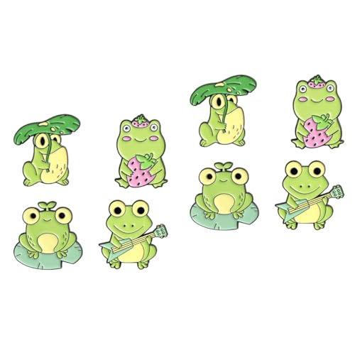 Healvian 2 Sätze Teiliges Kreative Broschen Legierung Niedliche Frosch Brosche Für Kleidung Hüte Und Taschen Einfach Anzubringen Dekoration Für 4 Stück * 2 von Healvian