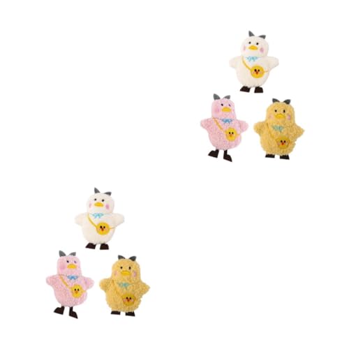 Healvian 2 Sätze Teiliges Plüsch Hühnchen Broschen Niedliche Kleidung Accessoires Für Taschen Leicht Tragbar Für Partys Feiern Täglichen Gebrauch 3 Stück * 2 von Healvian