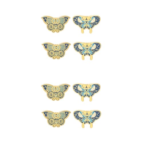 Healvian 2 Sätze Teiliges Set Farbenfrohe Schmetterlingsbroschen Umweltfreundlicher Legierung Dekorative Anstecknadeln Für Kleidung Schals Und Hüte Für Partys Und Formelle 4 Stück * 2 von Healvian