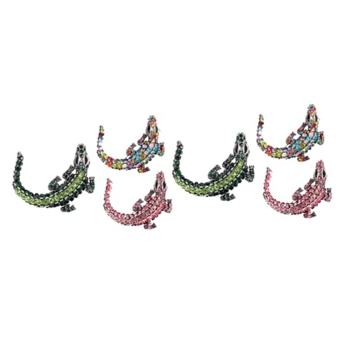 Healvian 2 Sätze Teiliges Stilvolle Broschen Krokodilform Mit Funkelnden Strasssteinen Für Damen Herren Anstecknadeln Brustpins Oder Kragenstecker Vielseitig Tragbar 3 Stücke * 2 von Healvian