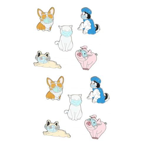 Healvian 2 Sätze Tierbroschen Teilig Lustige Tiermotive Für Kleidung Dekorative Anstecknadeln Verleihen Eines Looks 5 Stücke * 2 von Healvian