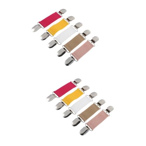 Healvian 2 Sätze Unisex Kleidung Clips Elastische Schal Clips Für Pullover Strickjacken Stilvolle Halterungen Für Schals Und Cardigans Vielseitig Einsetzbar Verschiedenen Farben 5 Stück * 2 von Healvian